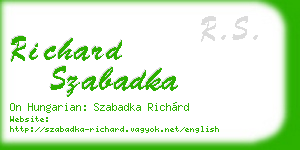 richard szabadka business card